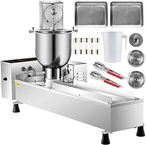 Cheap โ๏ธ VEVOR 110V Commercial Automatic Donut Making Machine, Single Row Auto Doughnut Maker, 7L Hopper Donut Maker With 3 Sizes Molds, Doughnut Fryer, 304 Stainless Steel Auto Donut ๐ - Image 7