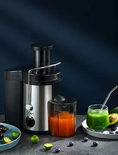 Promo ✔️ Juicer Machine, 500W Centrifugal Juicer Extractor With Wide Mouth 3” Feed Chute For Fruit Vegetable, Easy To Clean, Stainless Steel, BPA-free, By QCen Gr 🌟 - Image 4