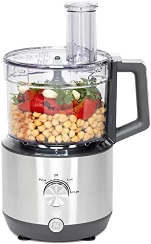 Best deal ๐ GE Food Processor | 12 Cup | Complete With 3 Feeding Tubes & Stainless Steel Accessories - 3 Discs + Dough Blade | 3 Speed | Great For Shredded Cheese, Chicken & More | Kitchen Essentials | 550 Watts ๐ - Image 6