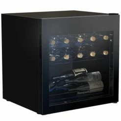 Flash Sale 💯 Honeywell 14 Bottle Compressor Wine Cooler Refrigerator, Compact Wine Cellar For Red, White, Champagne Or Sparkling Wine, Digital Temperature Control, Glass Door ✔️