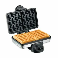 Coupon ⭐ Hamilton Beach Belgian Mini Waffle Maker With Shade Control, Makes 2 At Once, Create Personalized Keto Chaffles And Hash Browns, Non-Stick Plates, Compact Design, Stainless S 💯