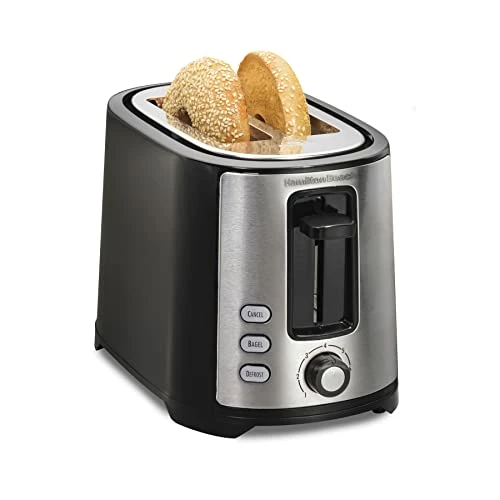 Cheap โญ Hamilton Beach 2 Slice Extra Wide Slot Toaster With Bagel & Defrost Settings, Shade Selector, Toast Boost, Auto Shutoff, Black & Stainless Steel (22633) ๐ฏ