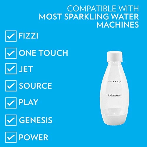 Best Pirce ๐ SodaStream Fizzi One Touch, Sparkling Water Maker, White & SodaStream White Carbonating Bottle 0.5L ๐ - Image 4