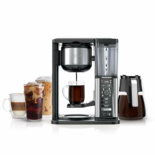 Best Sale ๐ Ninja CM401 Specialty 10-Cup Coffee Maker, With 4 Brew Styles For Ground Coffee, Built-in Water Reservoir, Fold-Away Frother & Glass Carafe, Black ๐