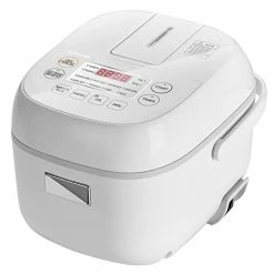 New 🤩 Toshiba Digital Programmable Rice Cooker, Steamer & Warmer, 3 Cups Uncooked Rice With Fuzzy Logic And One-Touch Cooking, 24 Hour Delay Timer And Auto Keep Warm Feature, White 🌟