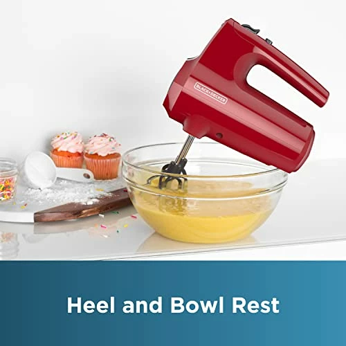 Outlet 🛒 BLACK+DECKER Hand Held Mixer MX610R, 5-Speed, Red 🎉 - Image 6