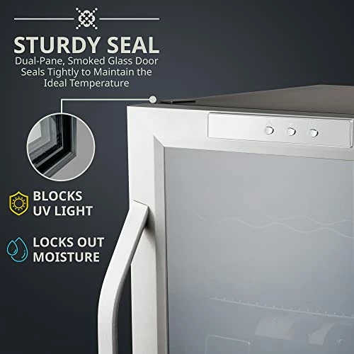 Cheapest β Ivation 12 Bottle Compressor Wine Cooler Refrigerator W/Lock | Large Freestanding Wine Cellar For Red, White, Champagne Or Sparkling Wine | 41f-64f Digital Temperature Control Fridge Stainless Steel β€οΈ - Image 3