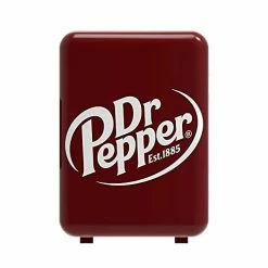 Discount 🧨 CURTIS MIS135DRP DR. Pepper Mini Portable Compact Personal Fridge Cooler, 4 Liter Capacity, 6 Cans, Makeup, Skincare, Freon-Free & Eco Friendly, Maroon 💯