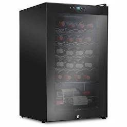Buy 🛒 Ivation 24 Bottle Compressor Wine Cooler Refrigerator W/Lock | Large Freestanding Wine Cellar For Red, White, Champagne Or Sparkling Wine | 41f-64f Digital Temperature Control Fridge Glass Door Black ✨