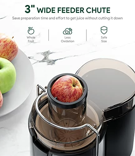 Best deal ✔️ Juicer Machine, SiFENE 3" Wide Mouth 500W Centrifugal Juicer For Vegetable And Fruit, Juice Extractor, Juice Maker Machines With 3-Speed Setting, Easy To Clean Red 👏 - Image 3