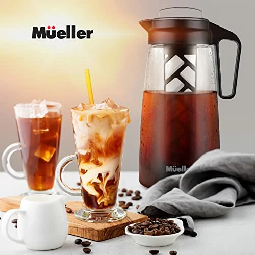 Wholesale π MUELLER HOME Mueller Cold Brew Coffee Maker, 2-Quart Heavy-Duty Tritan Pitcher, Iced Coffee Maker And Tea Brewer With Easy To Clean Reusable Mesh Filter π - Image 3