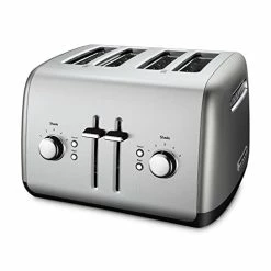 Discount ⌛ KitchenAid 4-Slice Toaster With Manual High-Lift Lever - KMT4115 Contour Silver 🔔