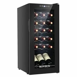 Best reviews of 💯 ROVSUN 18 Bottle Wine Fridge, Freestanding Compressor Wine Cooler Refrigerator, Beverage Wine Chiller With Digital Temperature Control & Double-layer Glass Door For Red White Wine, Champagne, Beer 😉