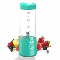 Budget 🌟 Mulli Portable Blender,USB Rechargeable Personal Mixer For Smoothie And Shakes, Mini Blender With Six Blades For Baby Food,Travel,Gym And More Green 🔥