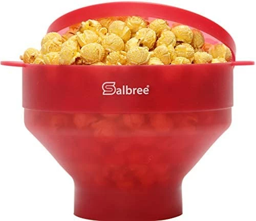 Cheapest 🎁 Original Salbree Microwave Popcorn Popper, Silicone Popcorn Maker, Collapsible Bowl - The Most Colors Available (Aqua) 🔥 - Image 11