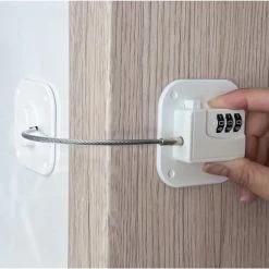 Hot Sale 🤩 Fridge Lock Refrigerator Lock For Kids Freezer Lock And Child Safety Cabinet Lock With Strong Adhesive 1Pack White 😍