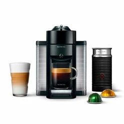 Best deal 🎉 Nestle Nespresso Nespresso Vertuo Coffee And Espresso Machine By De'Longhi With Milk Frother, Piano Black 🔔