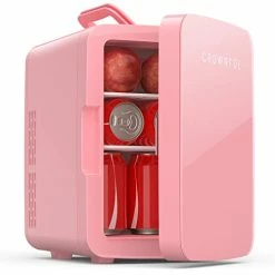 Coupon 🔥 CROWNFUL Multifunctional Mini Fridge, 10 Liter/12 Can Portable Cooler And Warmer Personal Fridge For Skin Care, Food, Medications, Plugs For Home Outlet & 12V Car Charger Included, ETL Listed Black 🔔