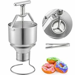 Cheap ⌛ VBENLEM Donut Depositor 5L Capacity Donut Dropper Hopper Food-Grade Aluminum Manual Donut Dispenser 6 Adjustable Thicknesses Donut Hopper With Stand Donut Batter Dispenser For Home & Commercial Use 🤩