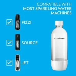 Best reviews of ๐คฉ SodaStream Dishwasher Safe 1L Classic DWS Carbonating Bottle White (twinpack), Pack Of 2 ๐