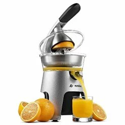 Deals 🎁 Eurolux Die Cast Stainless Steel Electric Citrus Juicer Squeezer, For Orange, Lemon, Grapefruit | 300 Watts Of Power, With 2 Stainless Steel Filter Sizes For Pulp Cont 🔥
