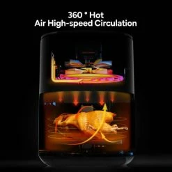 New ✔️ Air Fryer, WETIE 4 Quart Small Air Fryer, 5-in-I Less Oil Airfryer, 1400W Air Fryer Oven Pizza Cooker, Non-Stick Fry Basket, Over Heat Protection, Timer+Temperature Control Air Fryers(Black) 😉