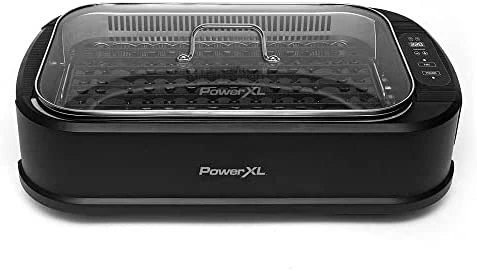 Coupon 𧨠PowerXL Smokeless Grill With Tempered Glass Lid With Interchanable Griddle Plate And Turbo Speed Smoke Extractor Technology. Make Tender Char-grilled Meals Inside With Virtually No Smoke (Stainless Steel Pro With Hinged Lid) π€© - Image 6