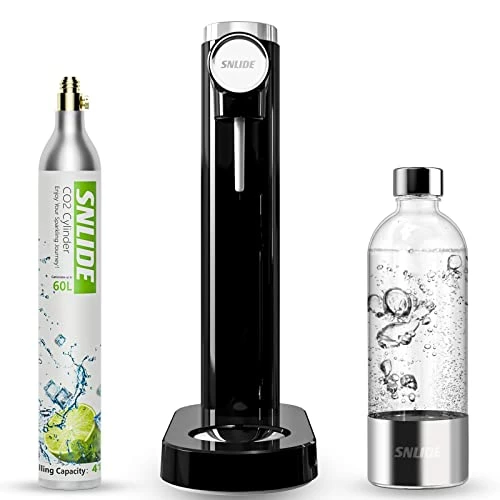 Coupon 🎉 SNLIDE Soda Maker, Soda Water Machine With 1000ML Pet Bottle & DIY Stickers, Easy To Operate, Sparkling Water Maker For Home, With One 60L CO2 Exchange Carbonator ✨