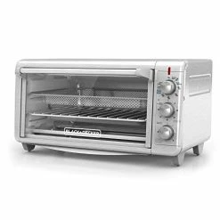 New 🤩 Black+Decker TO3265XSSD Extra Wide Crisp ‘N Bake Air Fry Toaster Oven, Silver, Fits 9" X 13" Pan 😀