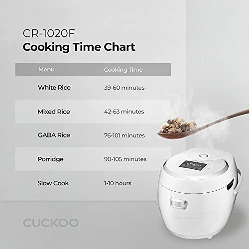 Outlet 🔥 CUCKOO CR-1020F | 10-Cup (Uncooked) Micom Rice Cooker | 16 Menu Options: White Rice, Brown Rice & More, Nonstick Inner Pot, Designed In Korea | White ✨ - Image 3