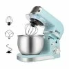 New 🎉 Kitchen In The Box Stand Mixer,3.2Qt Small Electric Food Mixer,6 Speeds Portable Lightweight Kitchen Mixer For Daily Use With Egg Whisk,Dough Hook,Flat Beater (Blue) 🎁