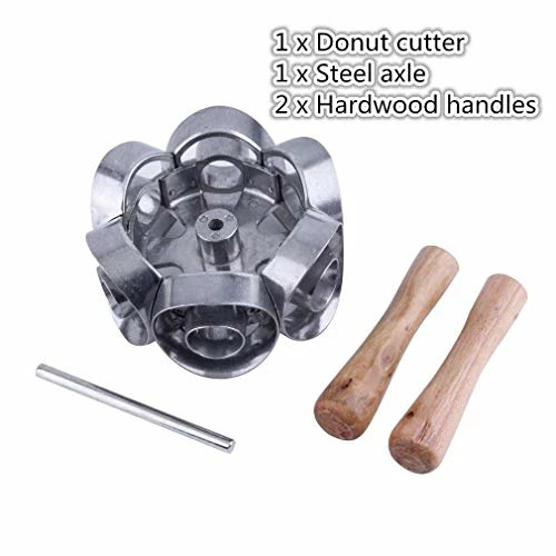 Wholesale π FCOZM Metal Revolving Donut Cutter Maker Machine Mold Pastry Dough Baking Roller For Cooking Baking,6 Shapes (1) π - Image 4