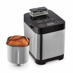 Best Sale 😍 Dash Everyday Stainless Steel Bread Maker, Up To 1.5lb Loaf, Programmable, 12 Settings + Gluten Free & Automatic Filling Dispenser - Black ⌛