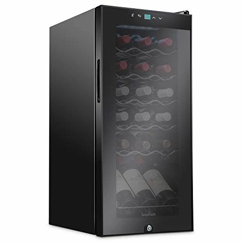 Budget π€© Ivation 18 Bottle Compressor Wine Cooler Refrigerator W/Lock | Large Freestanding Wine Cellar For Red, White, Champagne Or Sparkling Wine | 41f-64f Digital Temperature Control Fridge Glass Door Black β