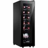 Best deal 🎁 STAIGIS Mini Wine Fridge Freestanding, Wine Cooler Refrigerator 12 Bottle W/Digital Control, Countertop Mini Fridge For Red & White, Glass Door 😉