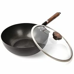 Flash Sale 🥰 TAMASAKI Wok Pan 12" Woks And Stir Fry Pans Carbon Steel Wok Carbon Steel Pan Flat Bottom Wok Electric Wok Cast Iron Wok No Chemical 🧥 Coated Chinese Wok For All Stoves (carbon Steel Wok, 12-inches) ✨