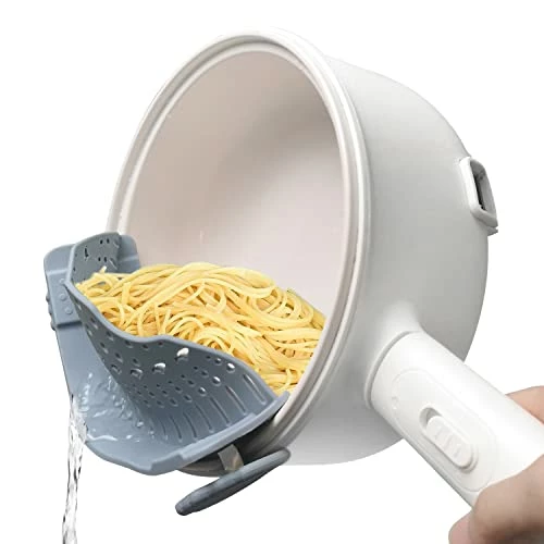 Budget ๐ฅฐ Pan Electric, Non-Stick Hot Pot Electric With Strainer, YOKEKON 2.64 Quart Large Cooking Pan For Omelet, Soup, Fondue, Pasta, Steak, Perfect For Dorm And Camping, Steamer, White ๐ฏ