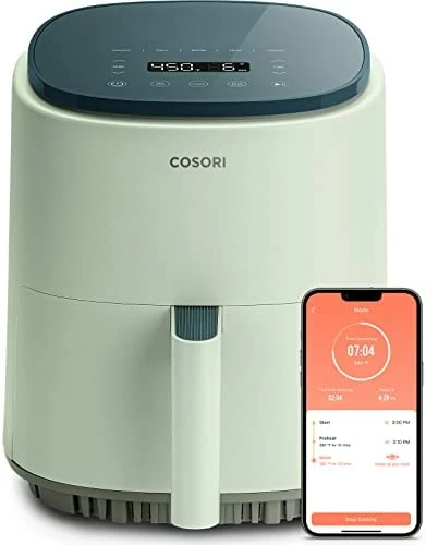 New 🤩 COSORI Air Fryer 4 Qt, 7 Cooking Functions Airfryer, 150+ Recipes On Free App, 97% Less Fat Freidora De Aire, Dishwasher-safe, Designed For 1-3 People, Lite 4.0-Quart Smart Air Fryer, Truffle Gray 🎉 - Image 6