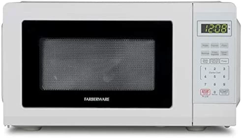 Best deal โ Farberware Compact Countertop Microwave Oven 0.7 Cu. Ft. 700-Watt With LED Lighting, Child Lock, Easy Clean Grey Interior, Whit โญ - Image 8