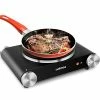 Wholesale 💯 CUSIMAX Electric Burner Hot Plate For Cooking Cast Iron Hot Plates, Adjustable Temperature Control, Non-Slip Rubber Feet Stainless Steel Easy To Clean, Your Kitchen Assistant Green 😉