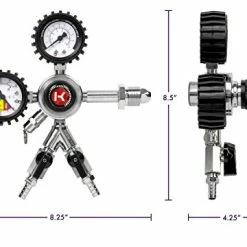 Hot Sale 😍 Kegco Premium Commercial Grade Dual Gauge Two Product Nitrogen Kegerator Regulator 🎁