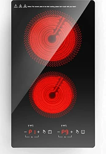 Outlet ๐ ANHANE Electric Cooktop 2000W Electric Burner Stove Top,110v Double Induction Cooktop Built-in Electric Hot Plates Burners For Cooking,9 Heating Level,20 Temperature Ajustement,Timer & Kid Safety Lock โญ - Image 9