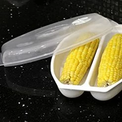 Cheapest 💯 Dependable Industries Microwave Corn Steamer Vented Lid BPA Free Dishwasher Safe Corn On The Cob Maker 🎁