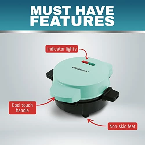 Cheap 🔔 Elite Gourmet EWM380M Nonstick Fluffy Stuffed Waffle Maker, 1.5-Inch Jumbo Thick Waffles, Hash Browns, Keto, Snacks, Sandwich, Eggs, Easy To Clean, Min 👍 - Image 3