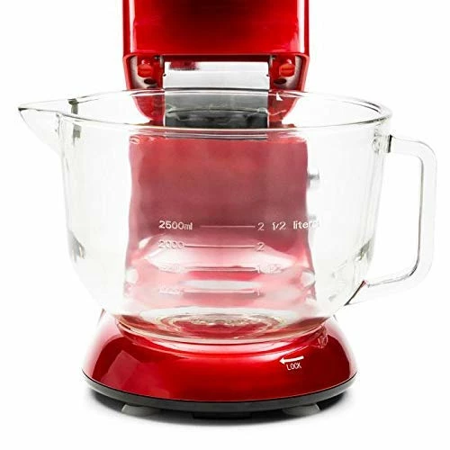 Top 10 ๐งจ KLARSTEIN Bella Rossa 2g Electric Stand Mixer, Grinder, Dough Bowl, Flat Whisk, Food Mixer, Wire Whip, 650 Watts, 5.5 Qt Glass Bowl, 6 Speeds Red 2g ๐ฏ - Image 2