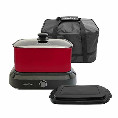 Best deal π West Bend 87906R Slow Cooker Large Capacity Non-stick Variable Temperature Control Includes Travel Lid And Thermal Carrying Case, 6-Quart, R π - Image 2