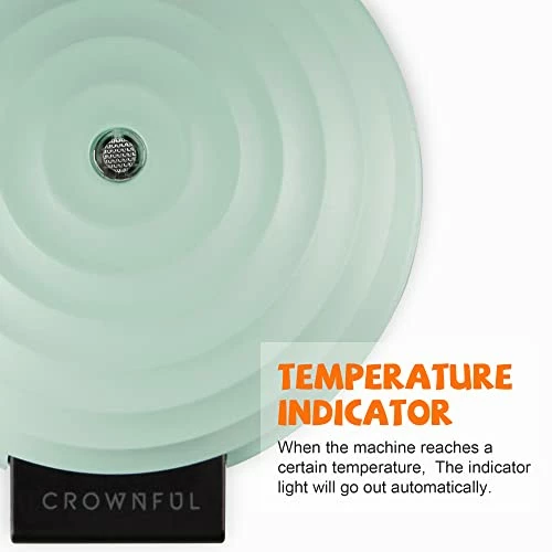 Deals โ CROWNFUL Mini Waffle Maker Machine, 4 Inch Chaffle Maker With Compact Design, Easy To Clean, Non-Stick Surface, Recipe Guide Included, Perfect For Breakfast, Dessert, Sandwich, Or Other Snacks, Aqua Red ๐ฅฐ - Image 4