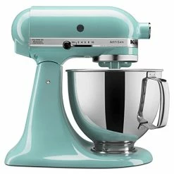 Best Pirce 🎉 KitchenAid KSM150PSAQ Artisan Series 5-Qt. Stand Mixer With Pouring Shield - Aqua Sky ❤️