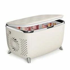 Brand new 👏 Living Enrichment Mini Fridge 6 Liters, Small Skincare Fridge, Low Noise And Lightweight, Portable Refrigerator For Beauty Products Cosmetics Beverage Food Home Office - Stone W 🔥