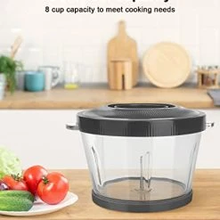 Top 10 β¨ Food Processor, VASTELLE Electric Food Chopper For Meat, Vegetables, Fruits And Nuts, 8 Cup Glass Bowl Food Grinder With 2 Speed, Grey White π